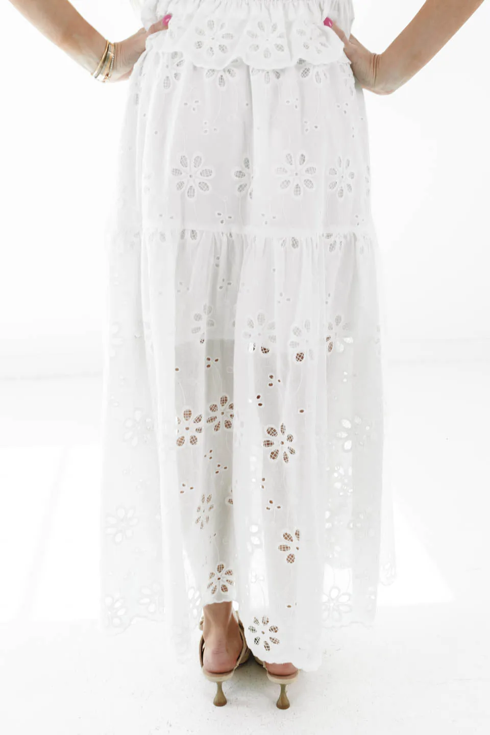 Twice As Nice Midi Skirt - White sold by The Impeccable Pig product image thumbnail 4