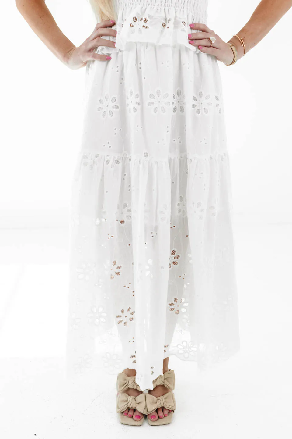 Twice As Nice Midi Skirt - White sold by The Impeccable Pig product image thumbnail 2