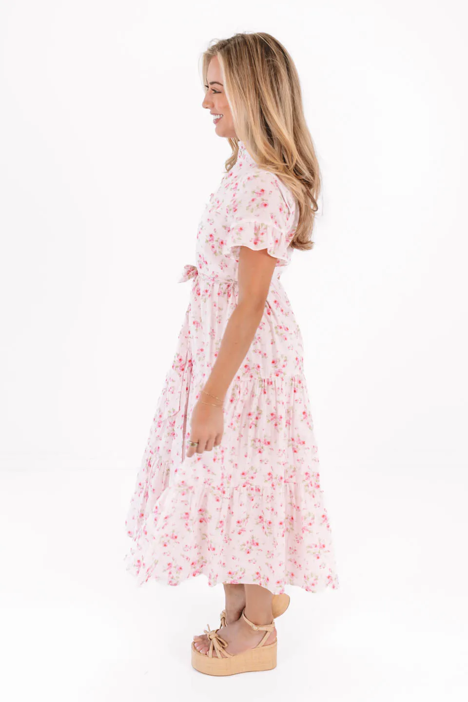 The Ellie Button Up Midi Dress - Pink sold by The Impeccable Pig product image thumbnail 2