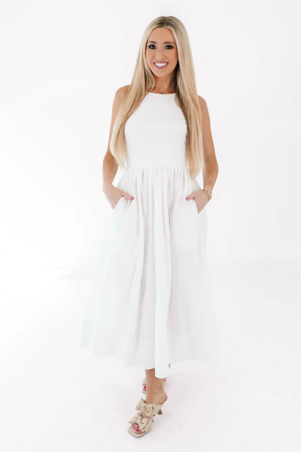 Martini Hour Midi Dress - White sold by The Impeccable Pig product image thumbnail 2