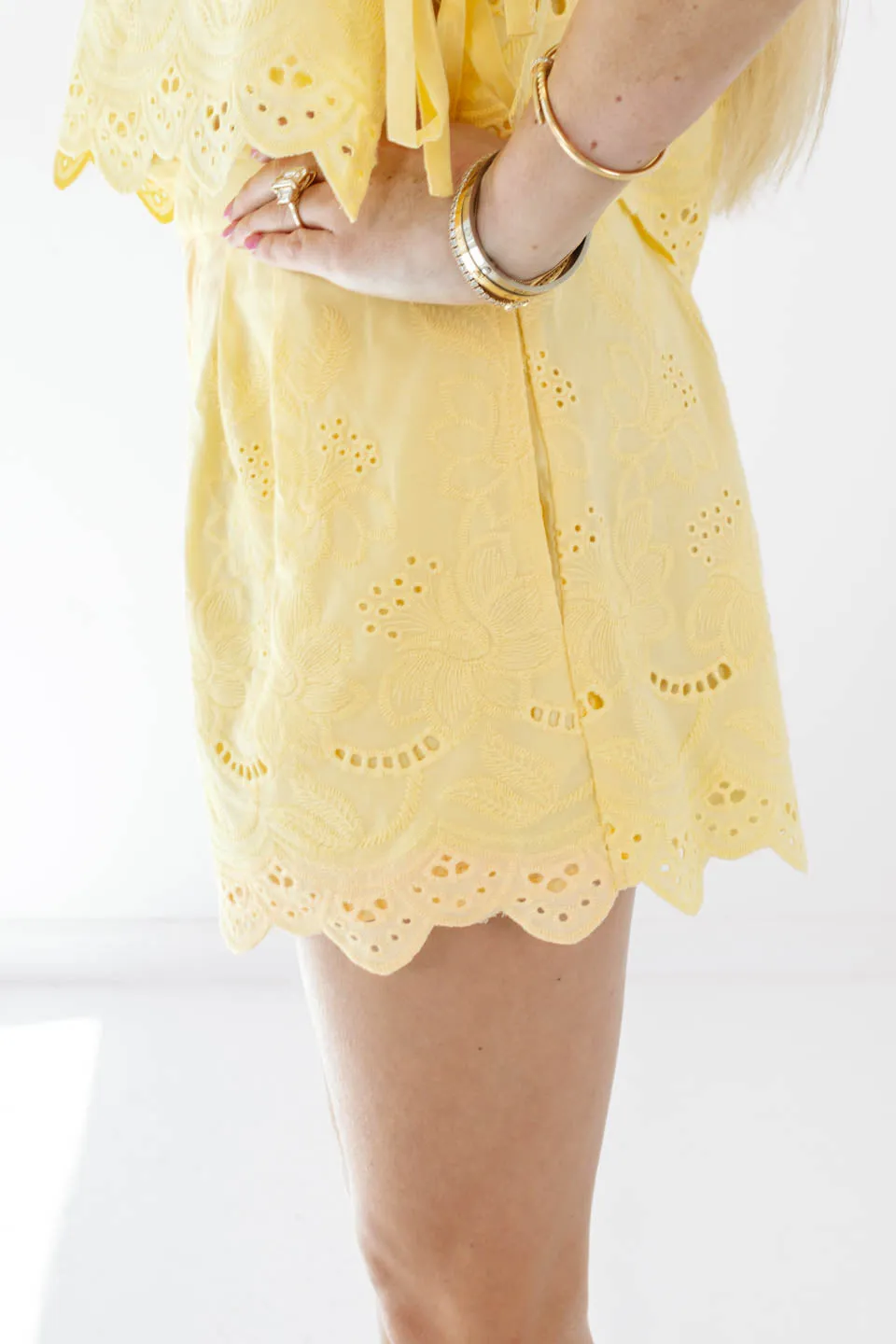 Ice Cold Lemonade Shorts - Yellow sold by The Impeccable Pig product image thumbnail 3