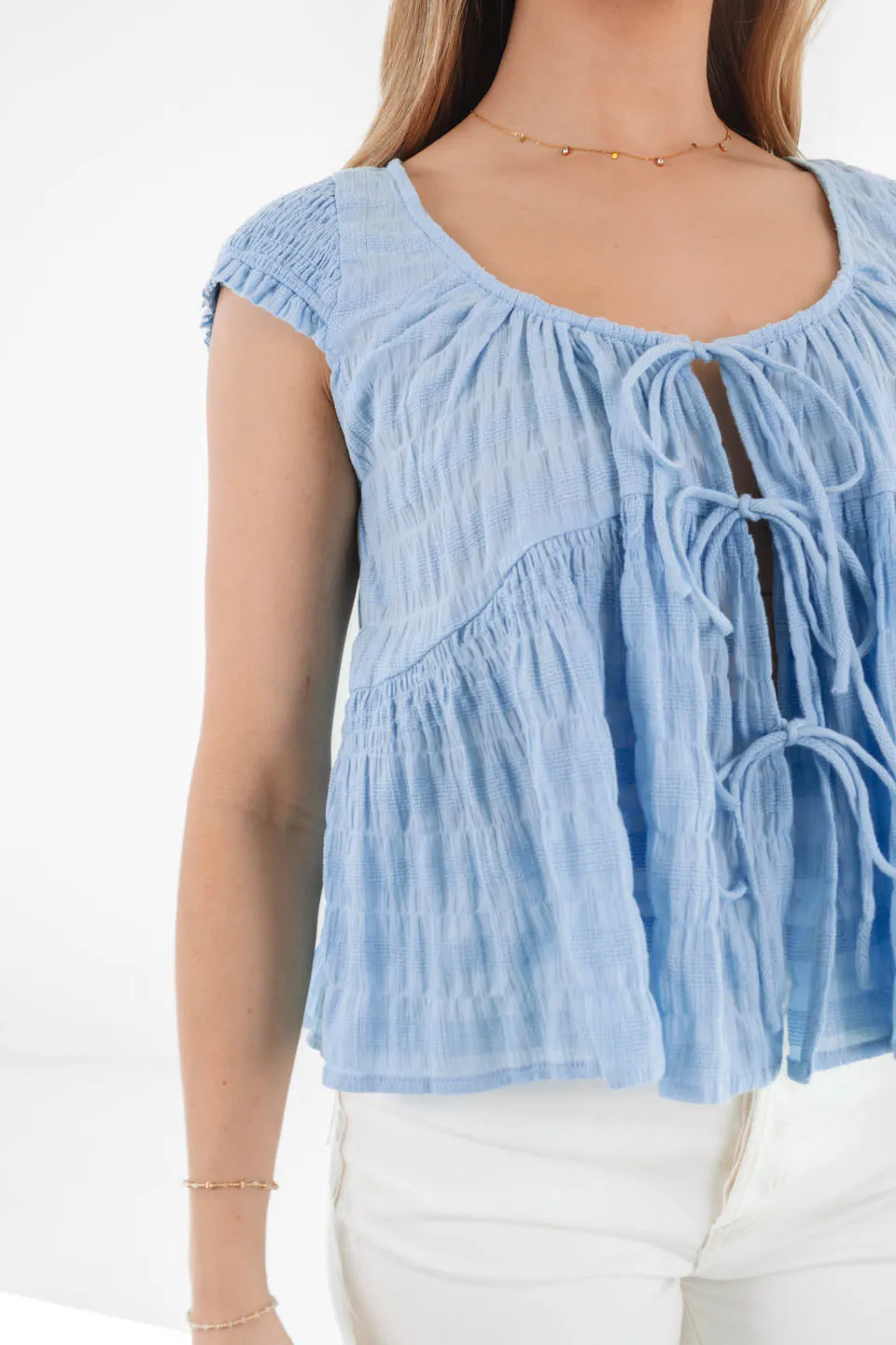 Flirty Expressions Top - Blue sold by The Impeccable Pig product image thumbnail 2