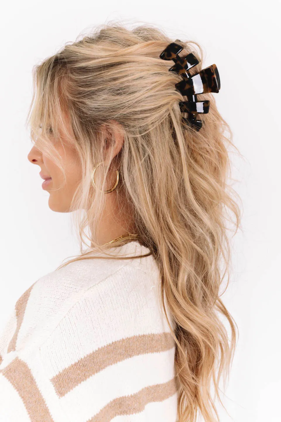 Teleties Large Classic Claw Clip - Tortoise sold by The Impeccable Pig