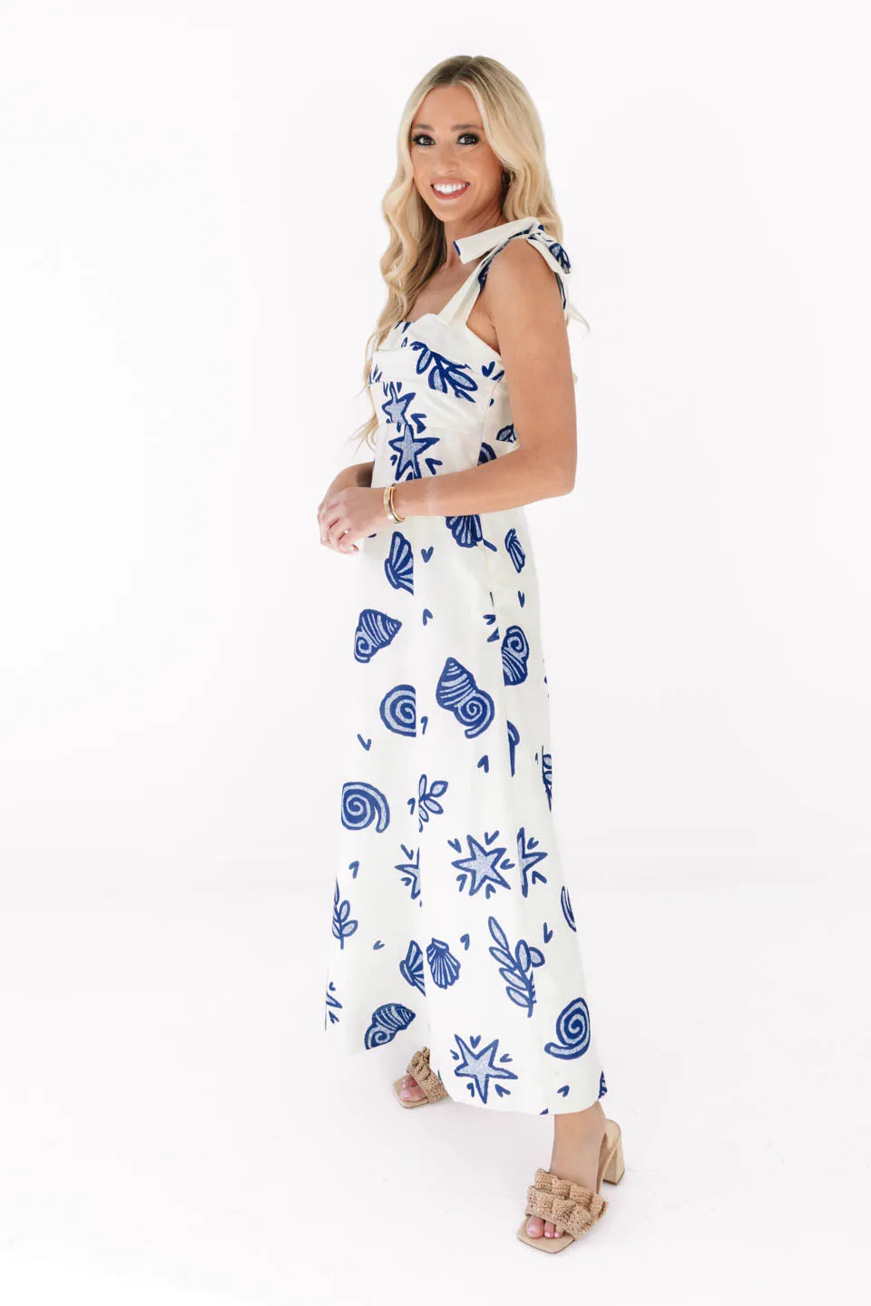 Sea Star Midi Dress - Cream sold by The Impeccable Pig product image thumbnail 4