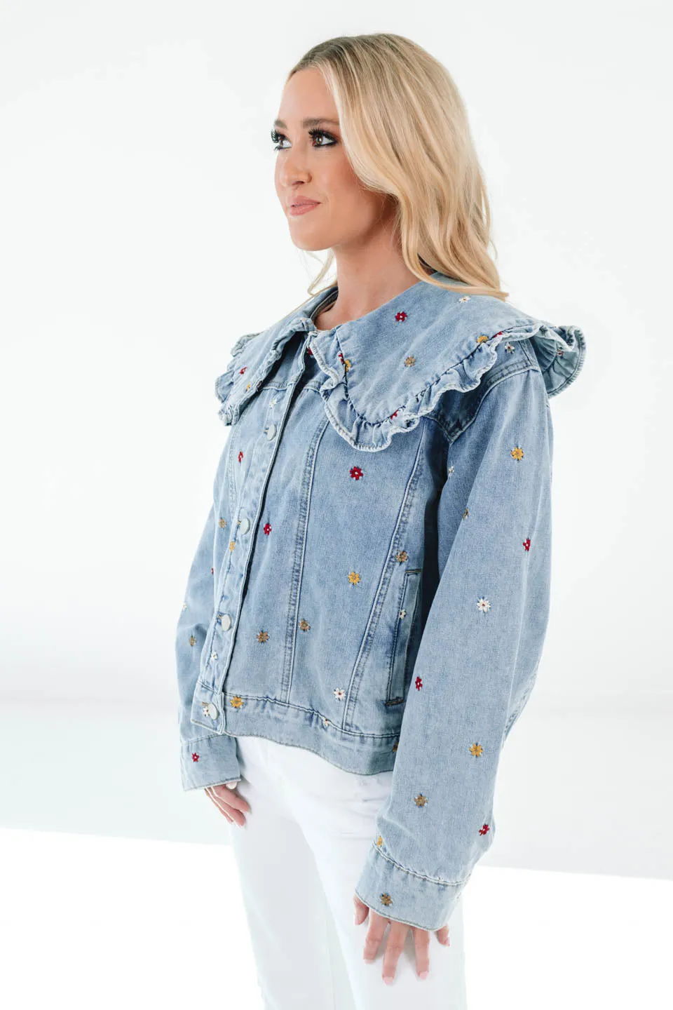 Honest Love Denim Jacket - Denim sold by The Impeccable Pig product image thumbnail 4