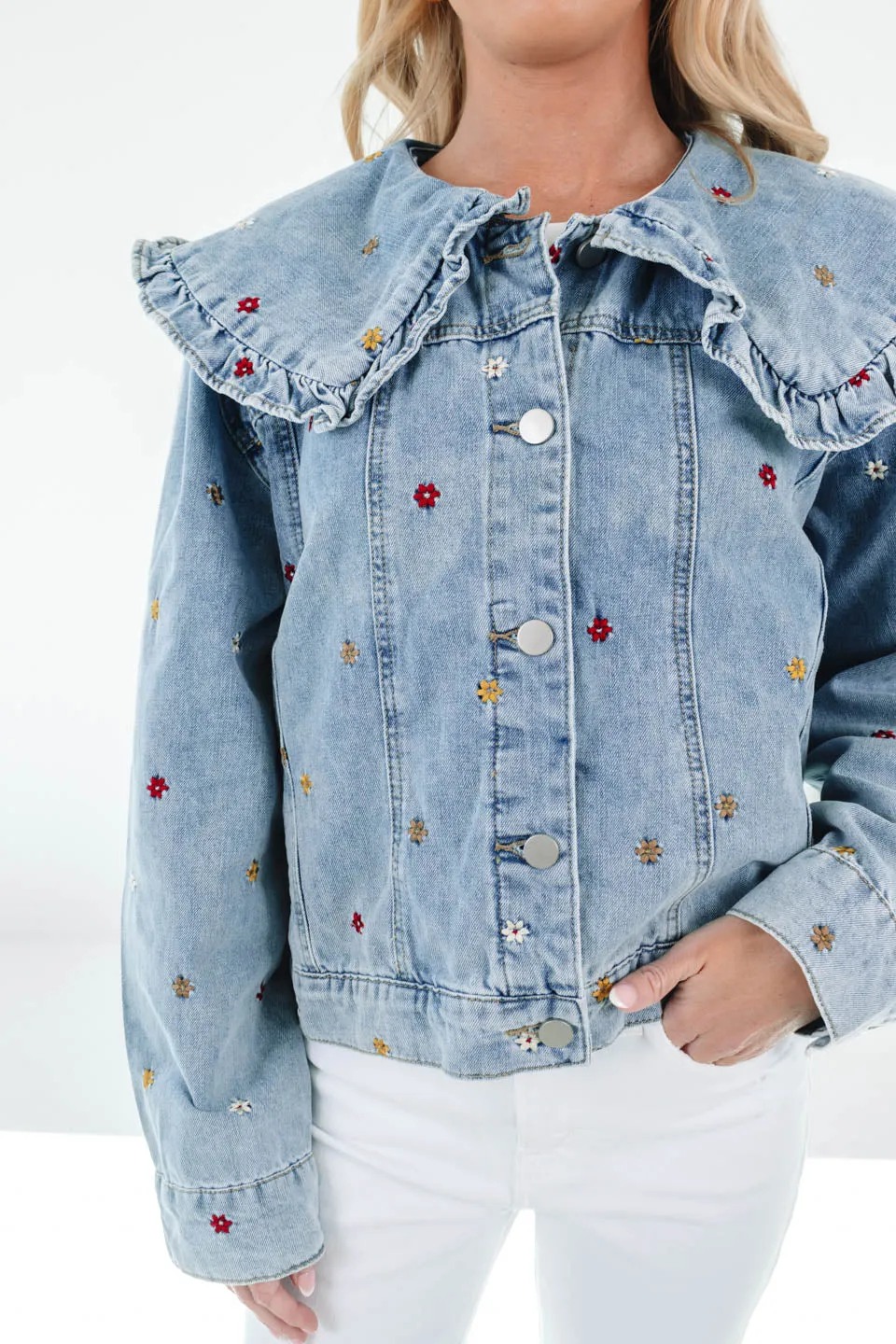 Honest Love Denim Jacket - Denim sold by The Impeccable Pig product image thumbnail 3