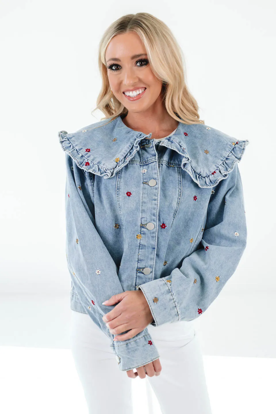 Honest Love Denim Jacket - Denim sold by The Impeccable Pig product image thumbnail 2