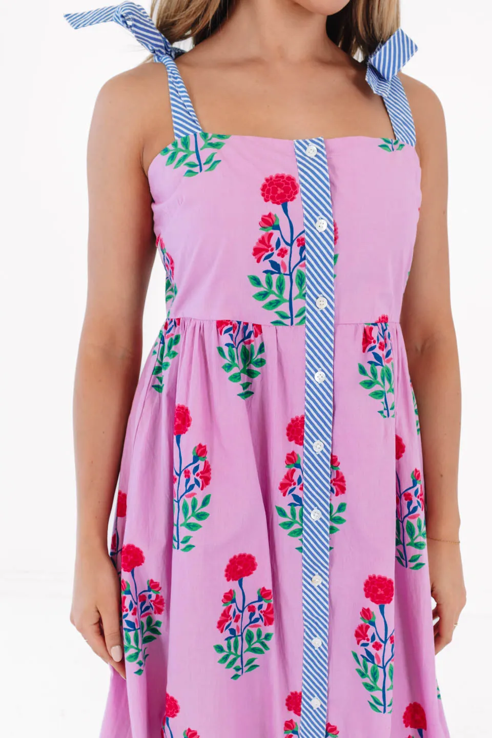 Happy Hydrangeas Midi Dress - Pink sold by The Impeccable Pig product image thumbnail 2