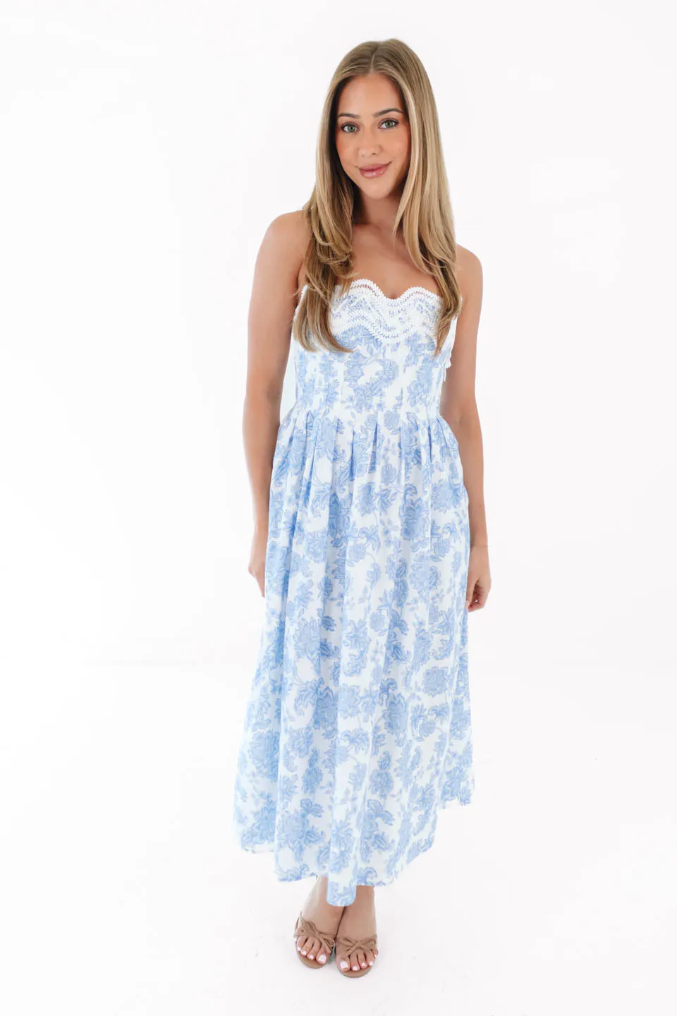 Caught My Eye Midi Dress - Blue sold by The Impeccable Pig product image thumbnail 2