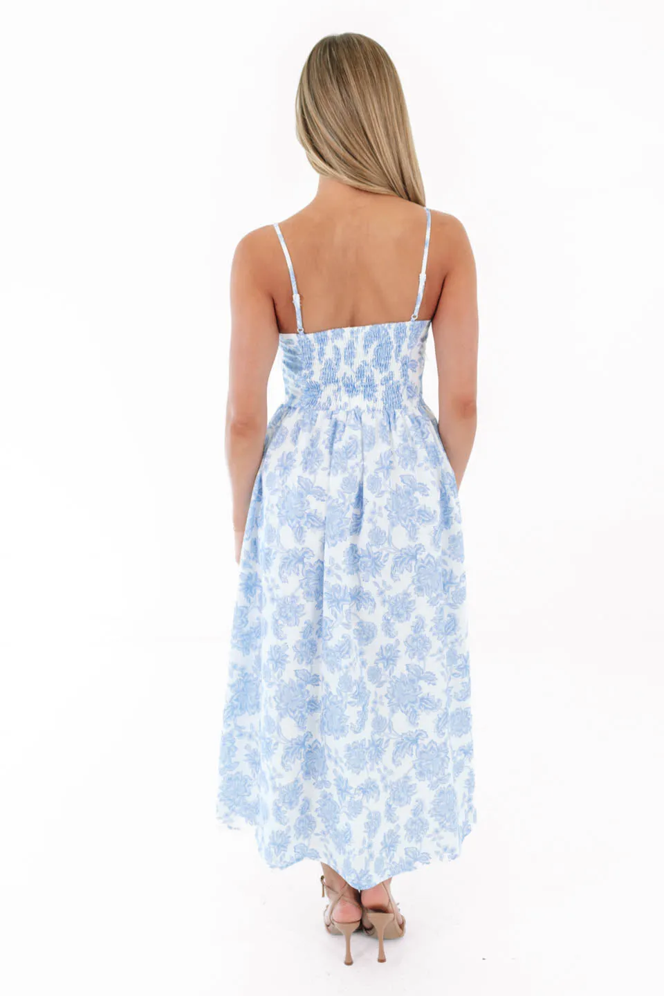 Caught My Eye Midi Dress - Blue sold by The Impeccable Pig product image thumbnail 4