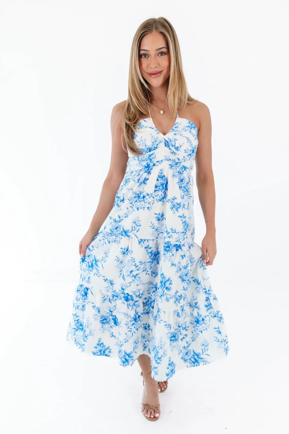 Fawn Over You Midi Dress - Blue sold by The Impeccable Pig product image thumbnail 2