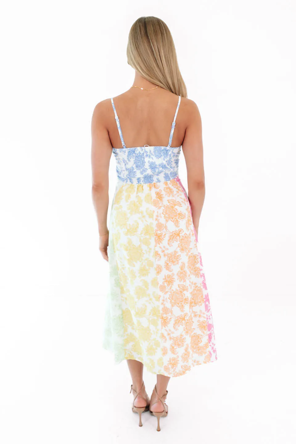 Patchwork Blooms Midi Dress - Multi sold by The Impeccable Pig product image thumbnail 5