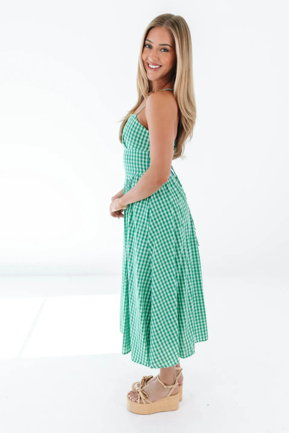 Luck's On Your Side Midi Dress - Green sold by The Impeccable Pig product image thumbnail 4