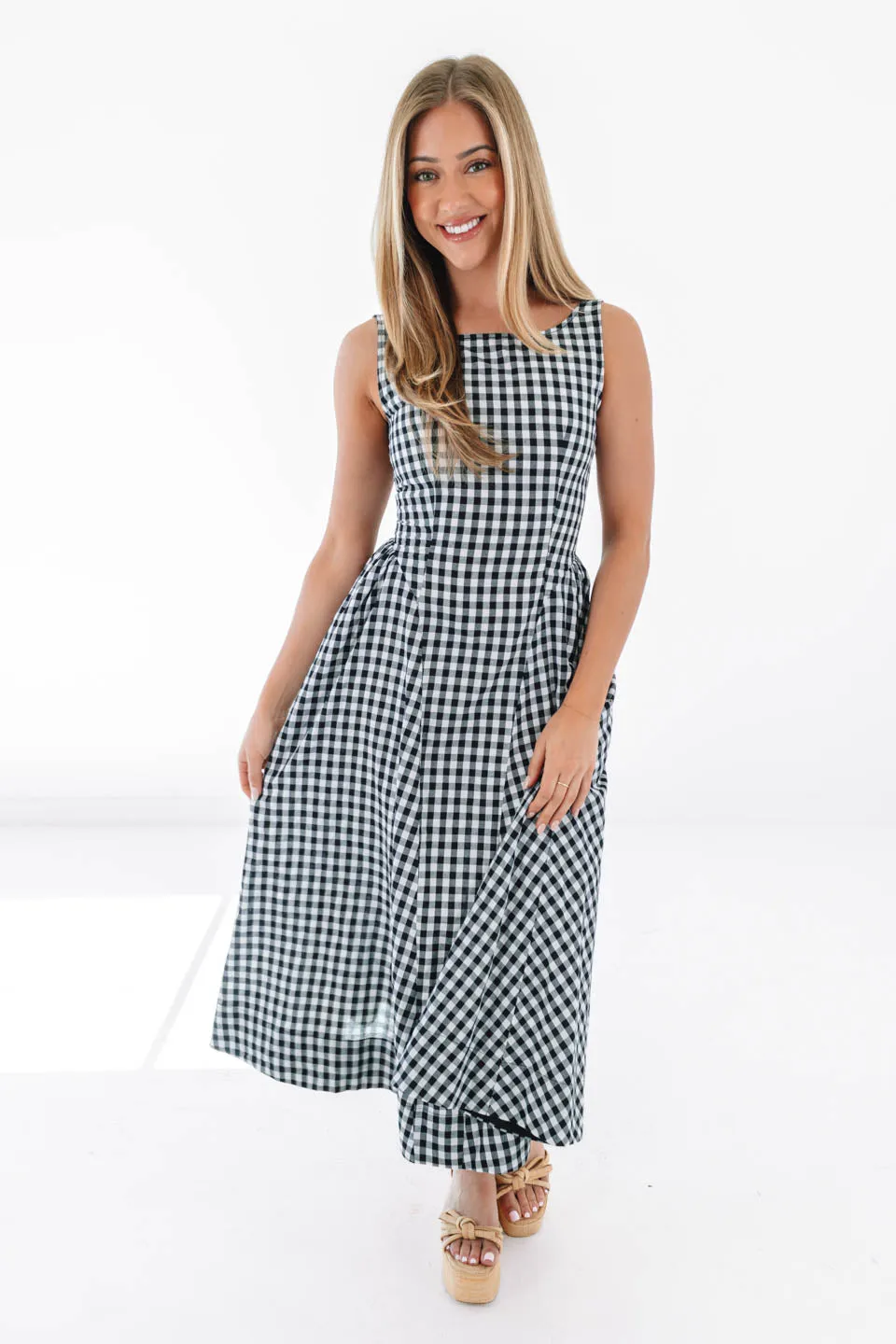 Gone Girl Midi Dress - Black/White sold by The Impeccable Pig