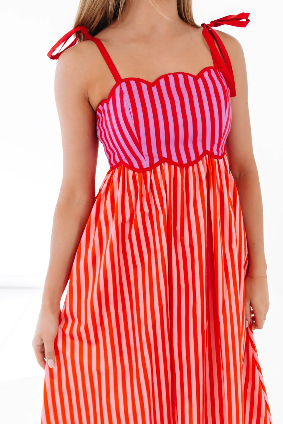 She’s A Bright Babe Midi Dress - Red sold by The Impeccable Pig product image thumbnail 3
