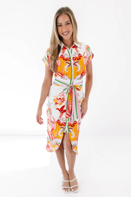 Hamptons Heat Midi Dress - White made by The Impeccable Pig