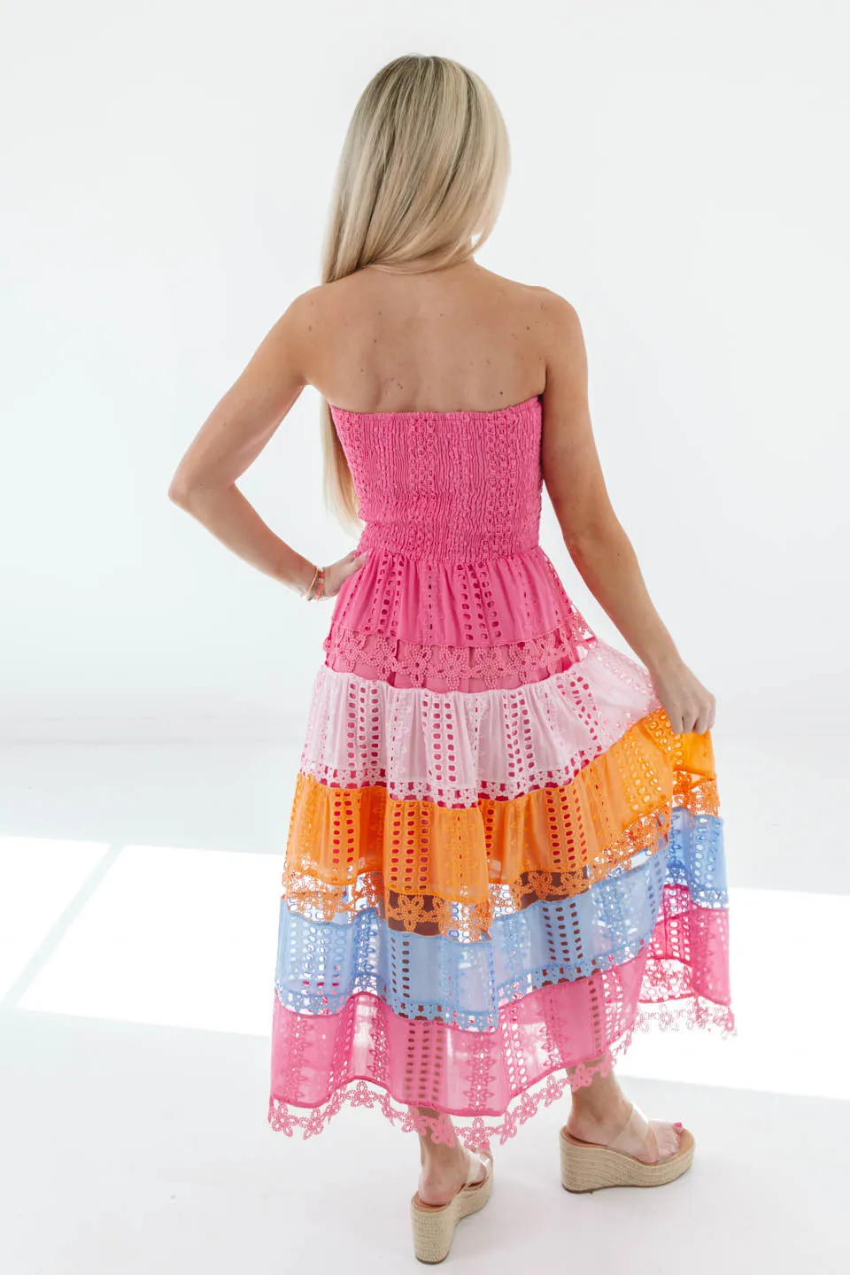 Sherbet Shade Midi Dress - Pink sold by The Impeccable Pig product image thumbnail 5