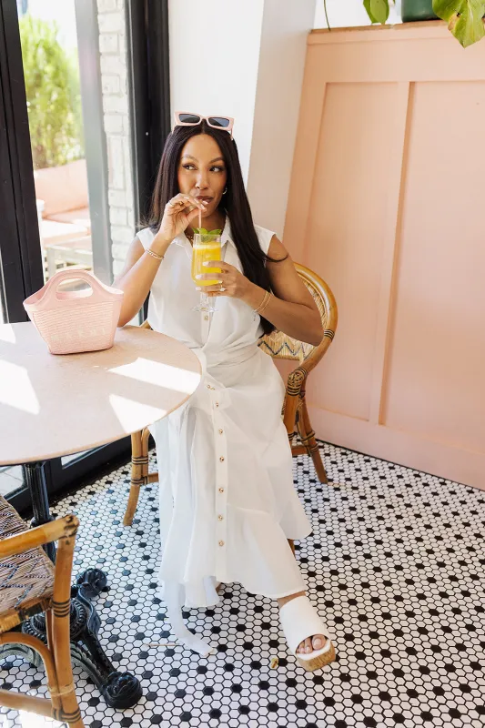 Bride To Be Midi Dress - White made by entro