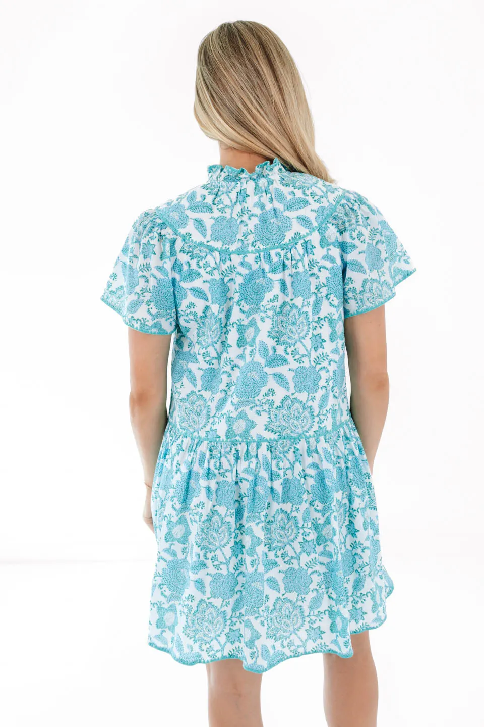 The Nina V-Neck Dress - Teal sold by The Impeccable Pig product image thumbnail 5