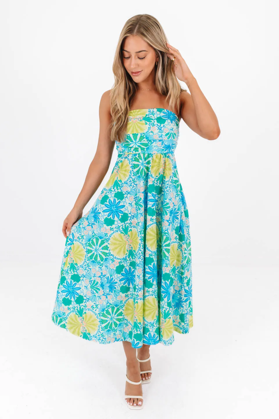 With A Twist Midi Dress - Lime sold by The Impeccable Pig product image thumbnail 4