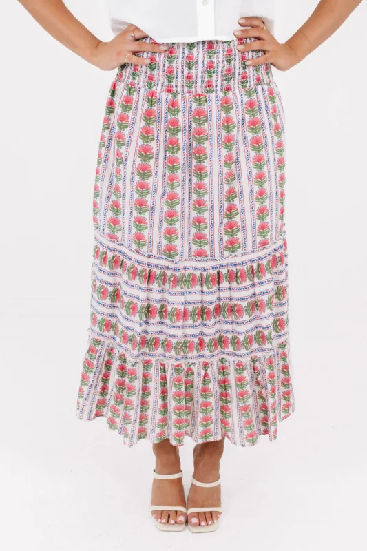 Spring Fizz Midi Skirt - Pink made by THML