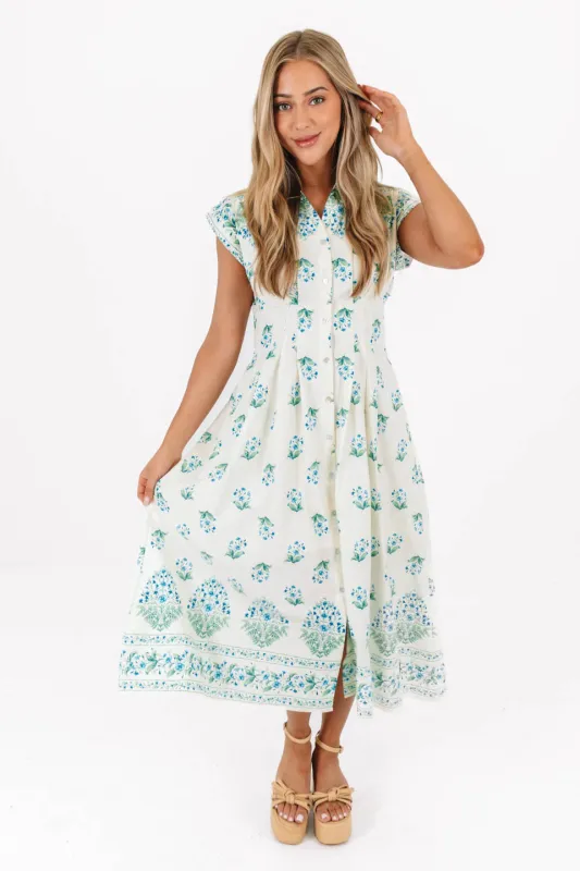 Sunday Best Midi Dress - Cream made by entro