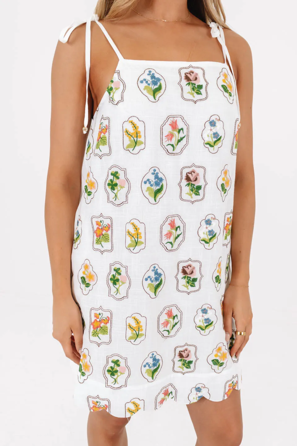 Keeping Track Dress - White sold by The Impeccable Pig product image thumbnail 2