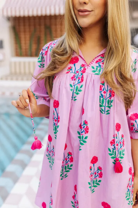 Turn Heads Dress - Pink made by THML