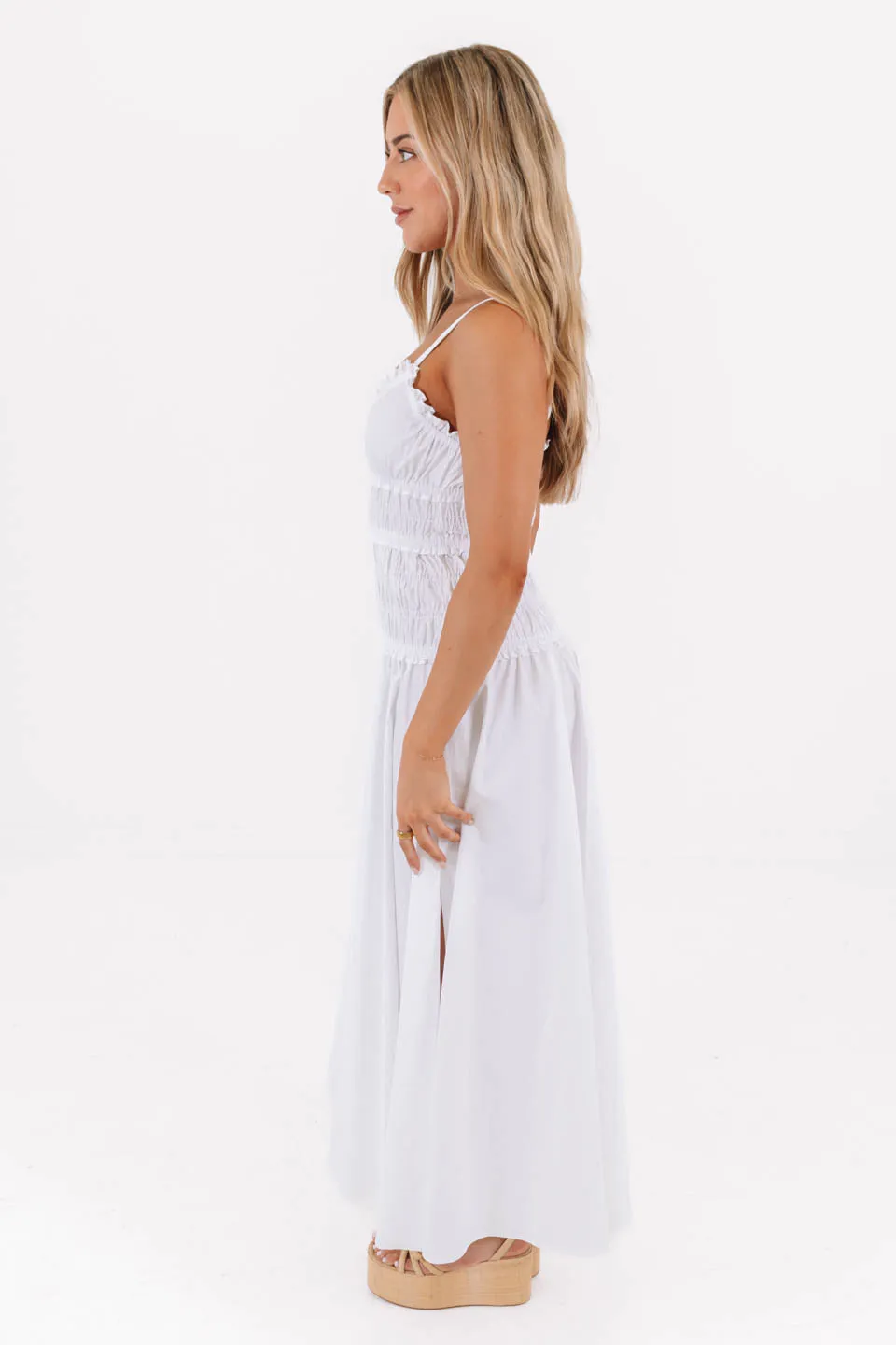 Staying In Seaside Midi Dress - White sold by The Impeccable Pig product image thumbnail 4