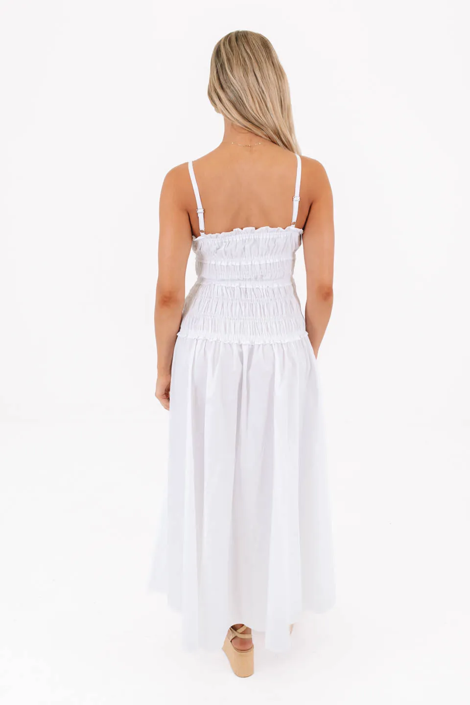 Staying In Seaside Midi Dress - White sold by The Impeccable Pig product image thumbnail 5