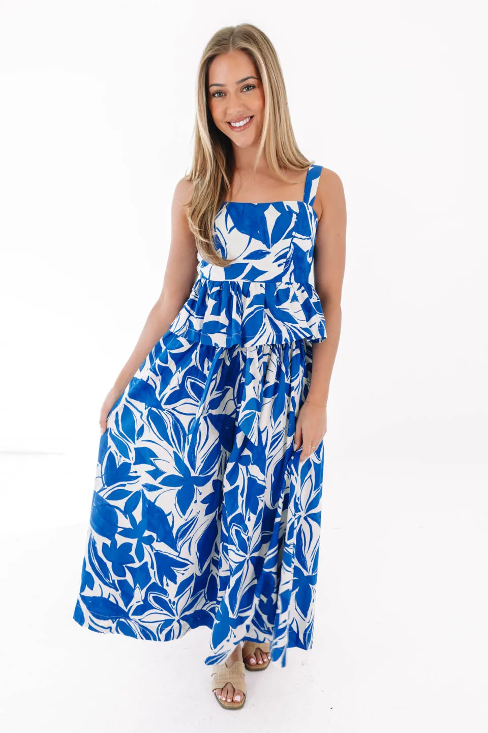Catch A Flight Midi Skirt - Blue sold by The Impeccable Pig product image thumbnail 2