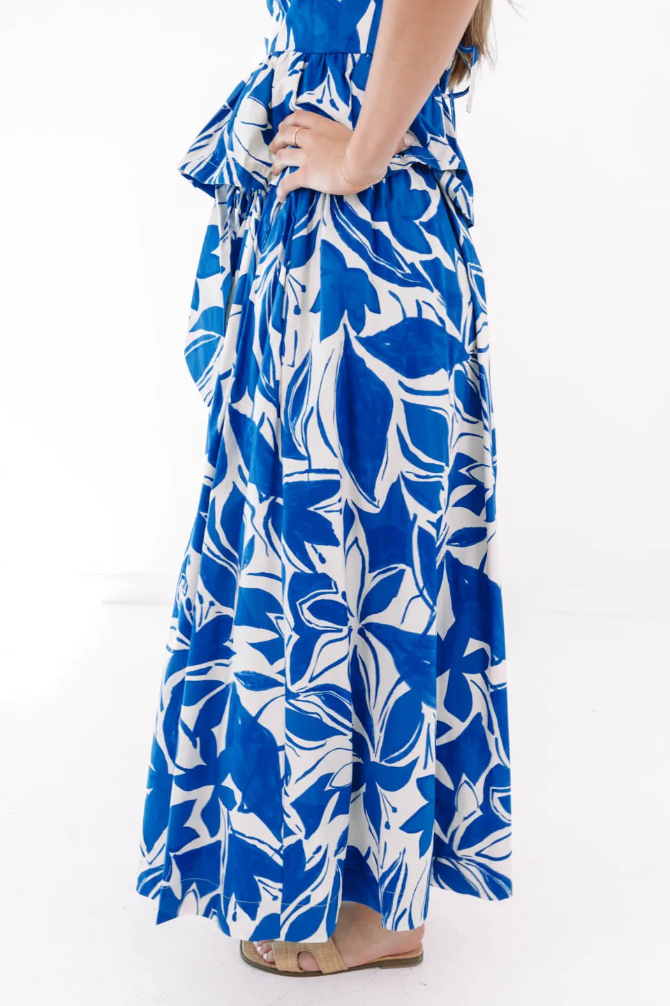 Catch A Flight Midi Skirt - Blue sold by The Impeccable Pig product image thumbnail 3