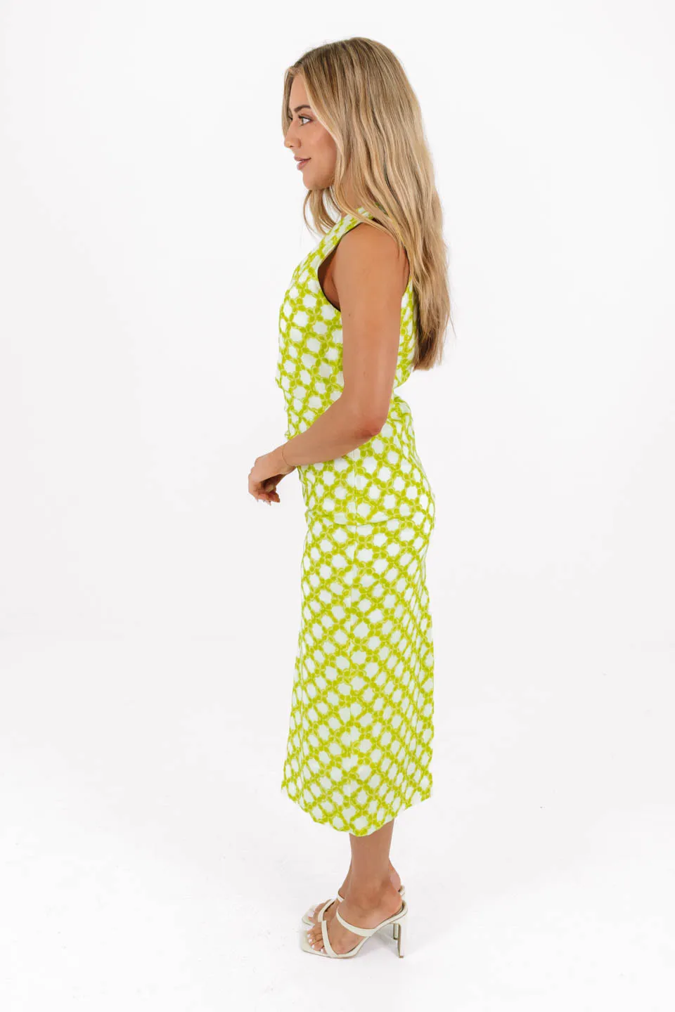 Citrus Chic Midi Dress - Lime sold by The Impeccable Pig product image thumbnail 5