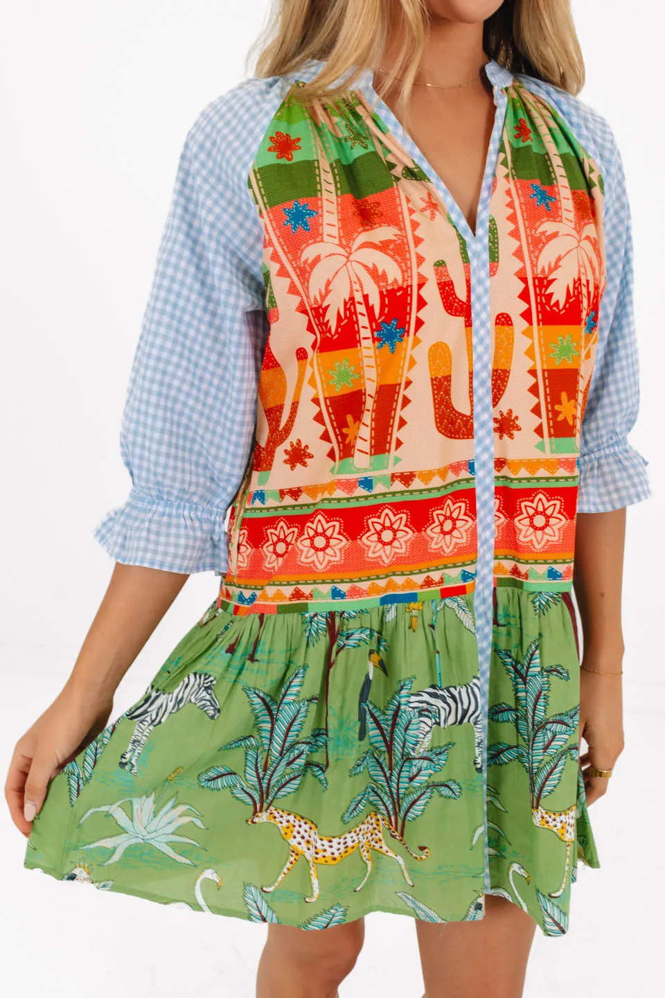 Palm Party Dress - Multi sold by The Impeccable Pig product image thumbnail 3