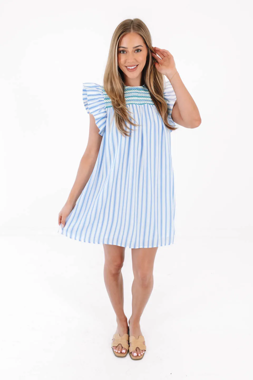 Ocean Winds Dress - Blue Stripe sold by The Impeccable Pig product image thumbnail 4