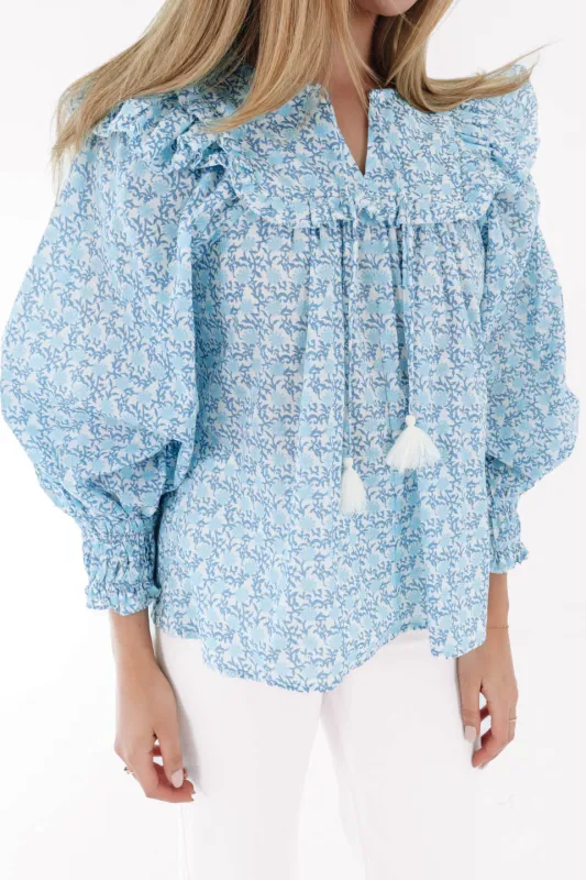 Don't Be Blue Top - Blue made by Olivaceous