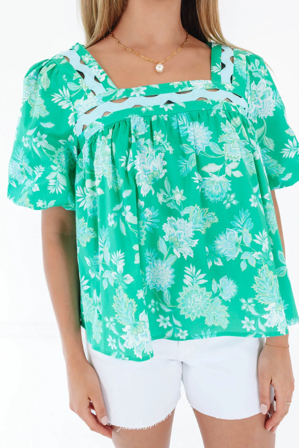 Call It Lucky Top - Green sold by The Impeccable Pig