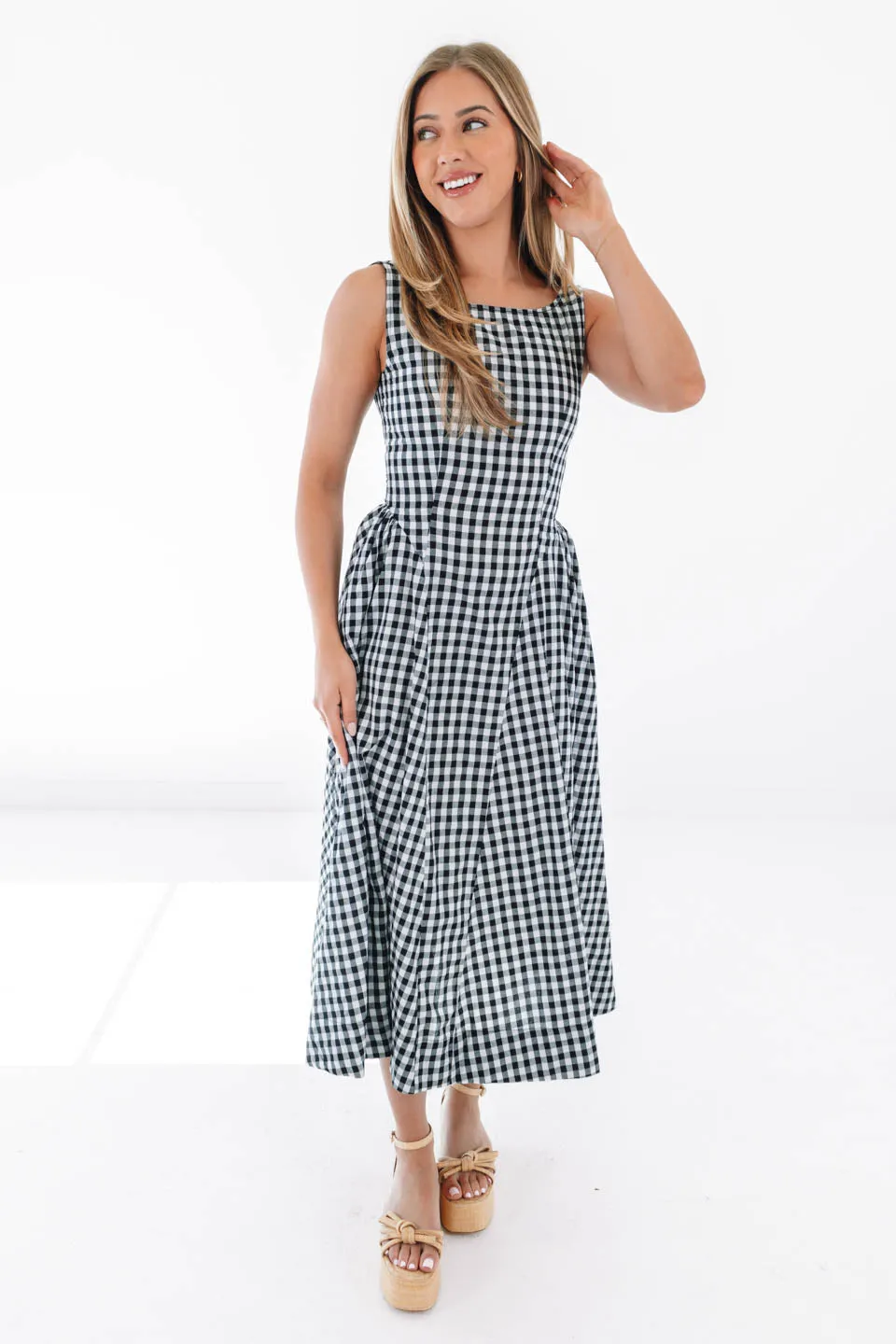Gone Girl Midi Dress - Black/White sold by The Impeccable Pig product image thumbnail 3
