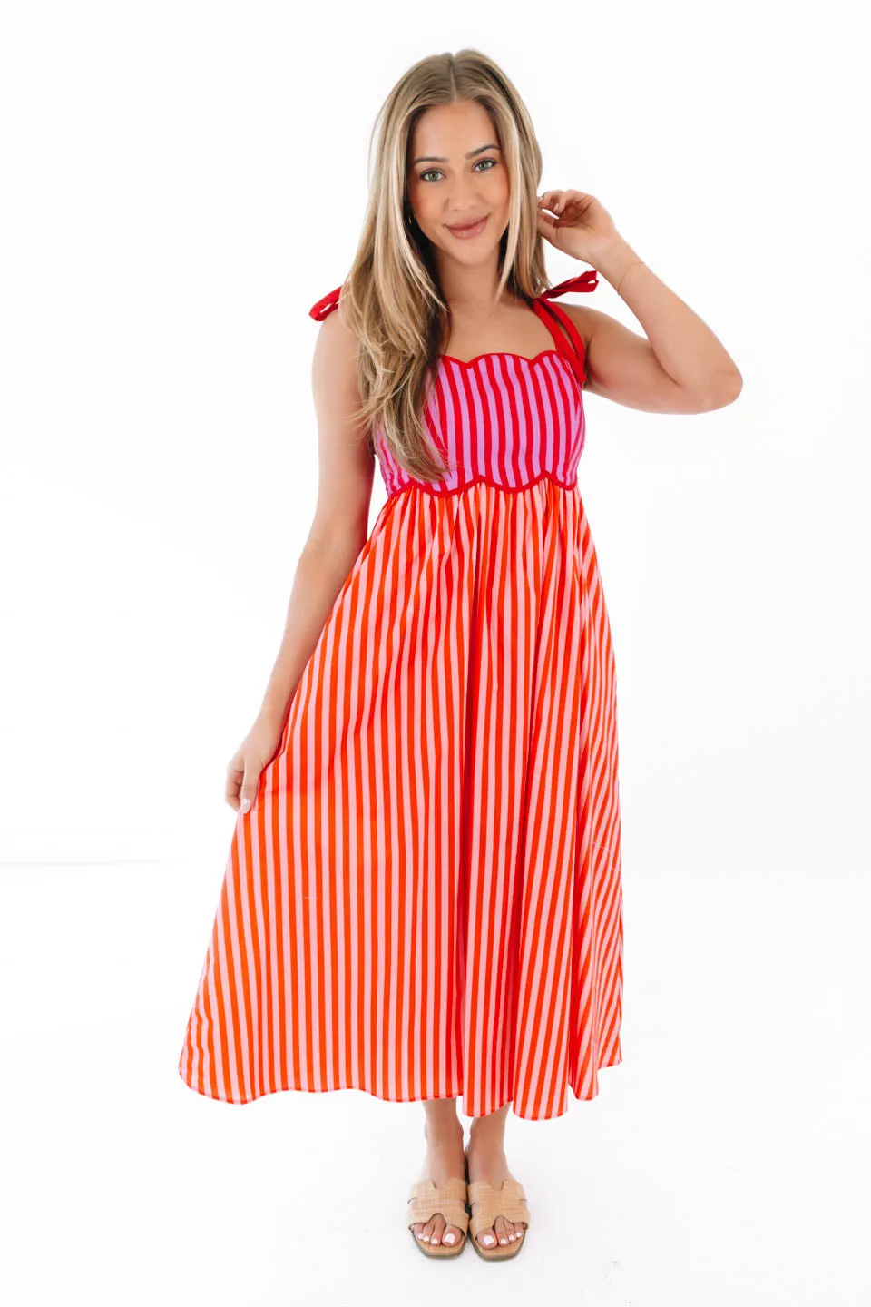 She’s A Bright Babe Midi Dress - Red sold by The Impeccable Pig product image thumbnail 2
