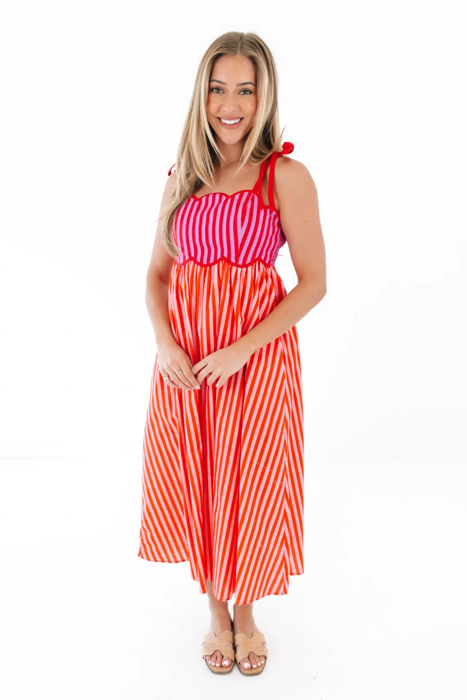She’s A Bright Babe Midi Dress - Red sold by The Impeccable Pig product image thumbnail 4