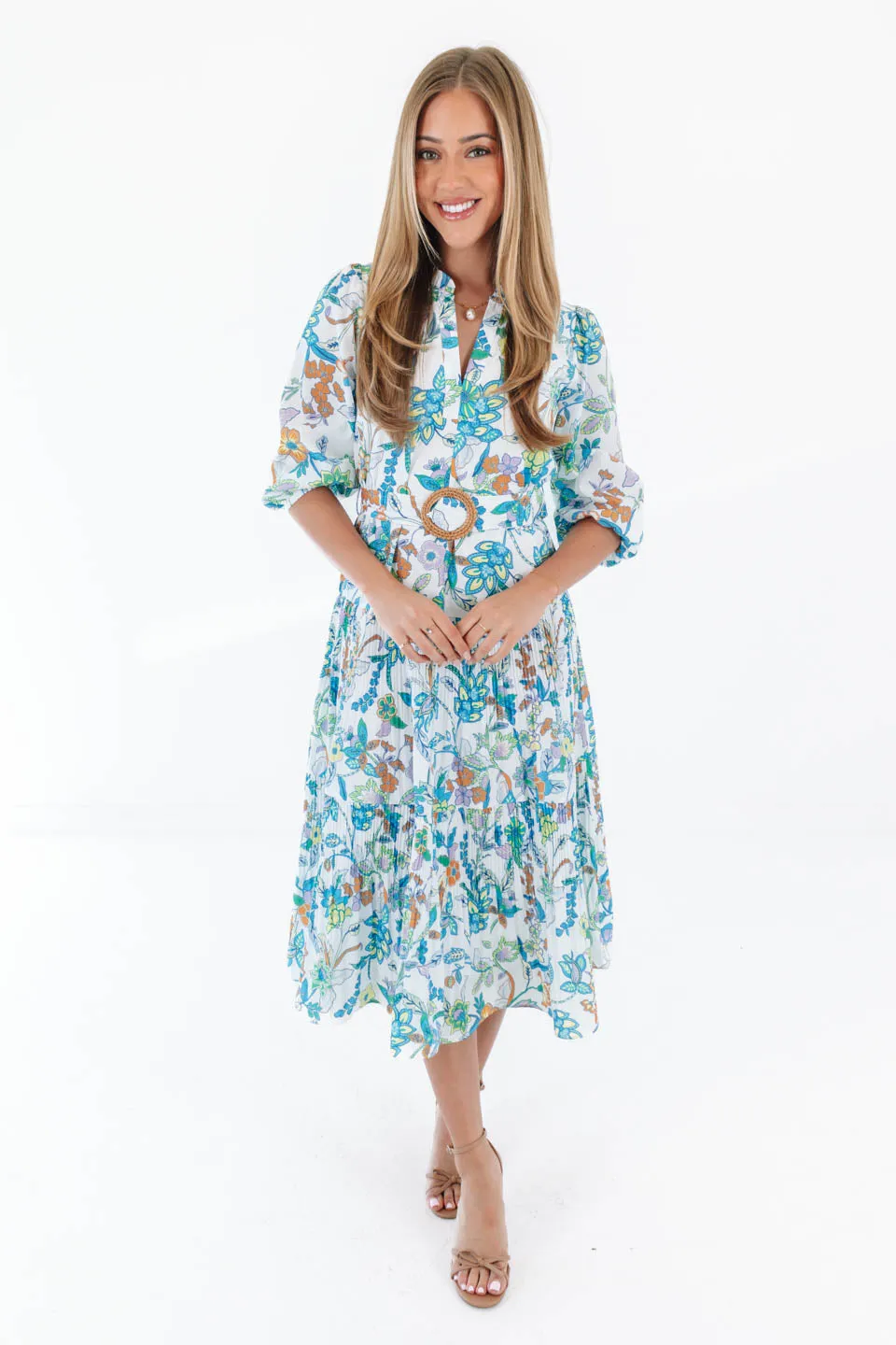 Afternoon Outing Midi Dress - White sold by The Impeccable Pig product image thumbnail 2