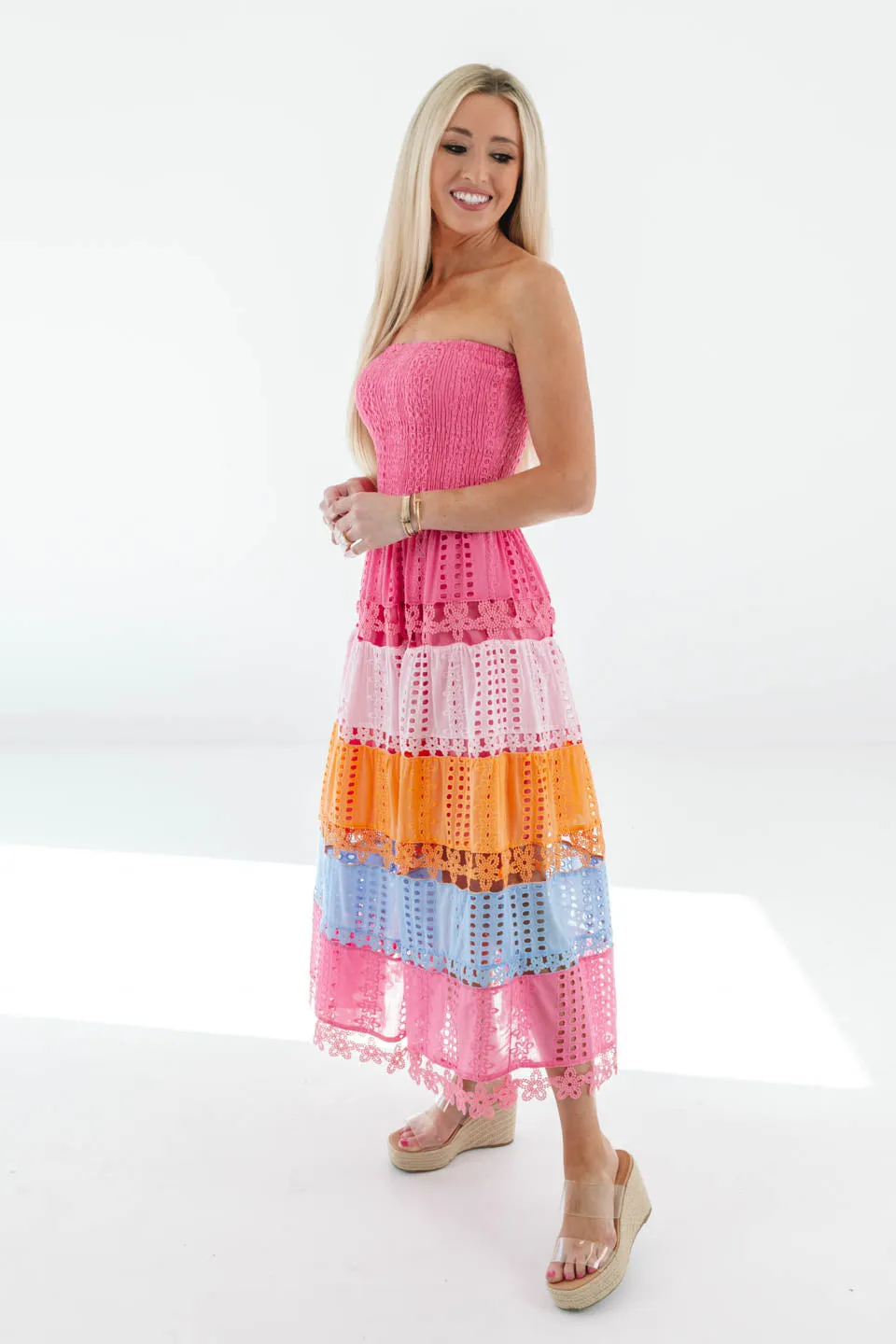 Sherbet Shade Midi Dress - Pink sold by The Impeccable Pig product image thumbnail 4