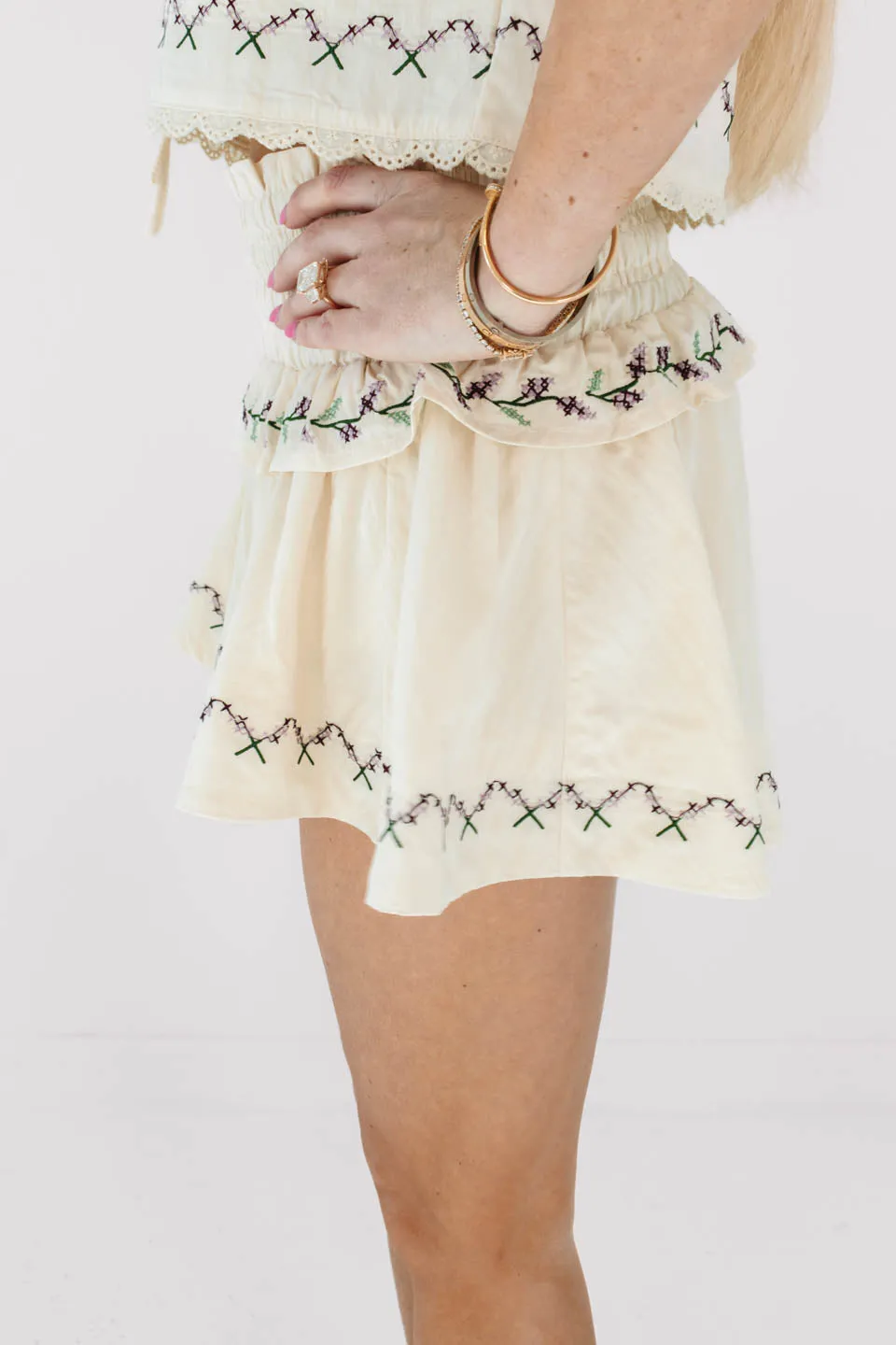 Through The Grapevine Shorts - Cream sold by The Impeccable Pig product image thumbnail 4