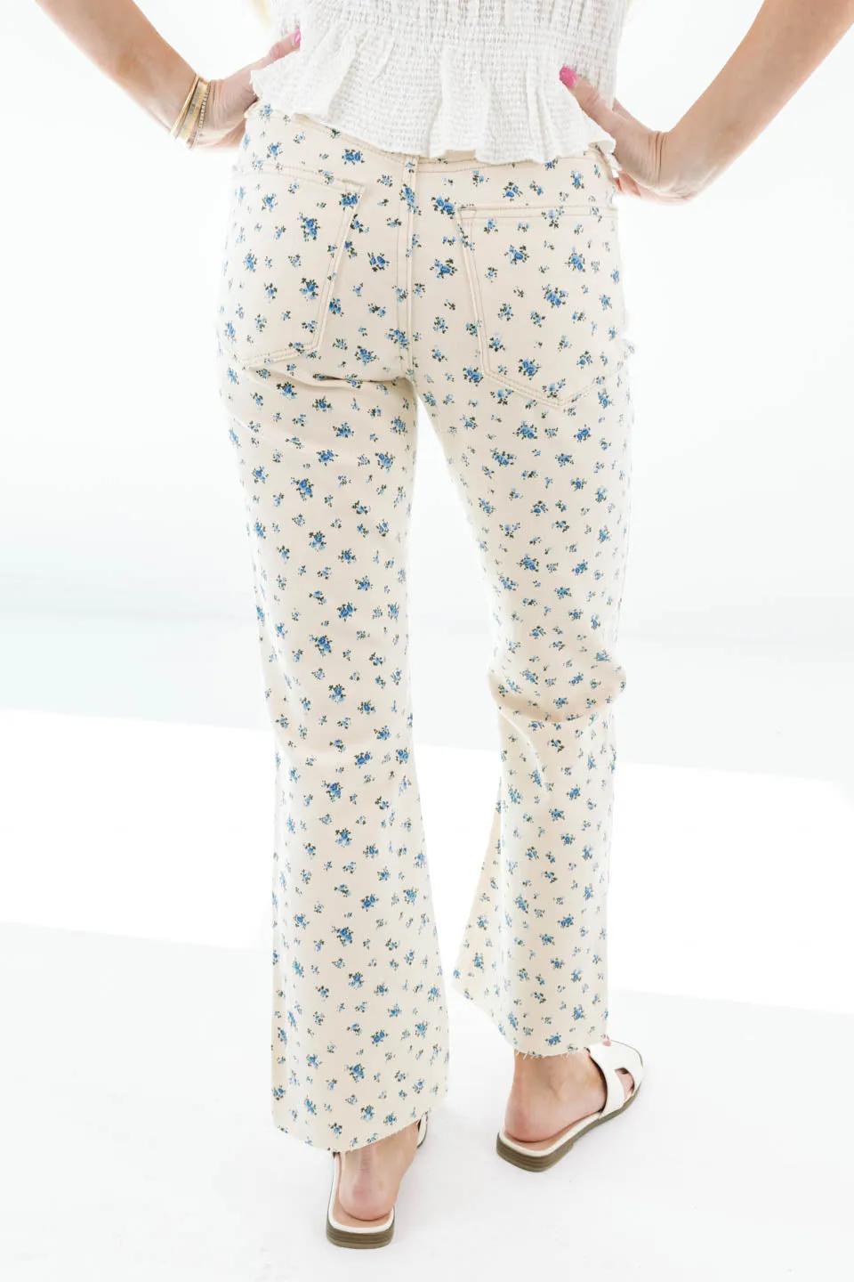 My Day Off Jeans - Beige Floral sold by The Impeccable Pig product image thumbnail 4