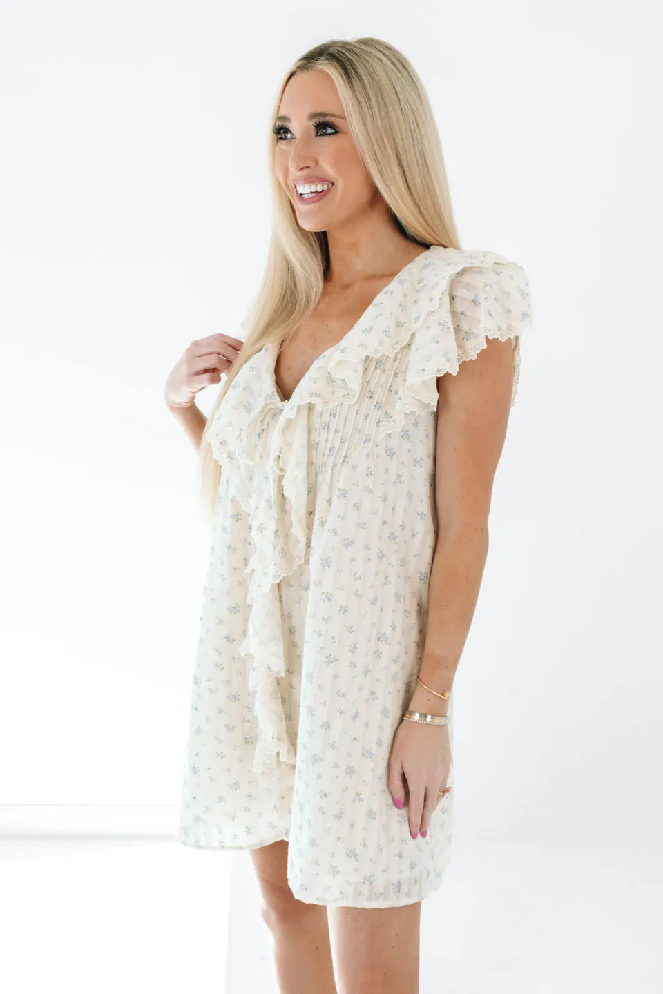 Memorable Meadows Dress - Cream sold by The Impeccable Pig product image thumbnail 5