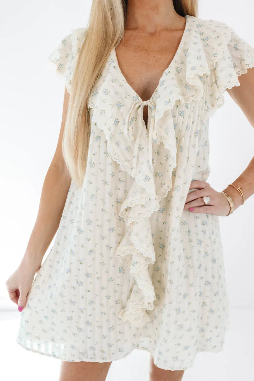 Memorable Meadows Dress - Cream sold by The Impeccable Pig product image thumbnail 3
