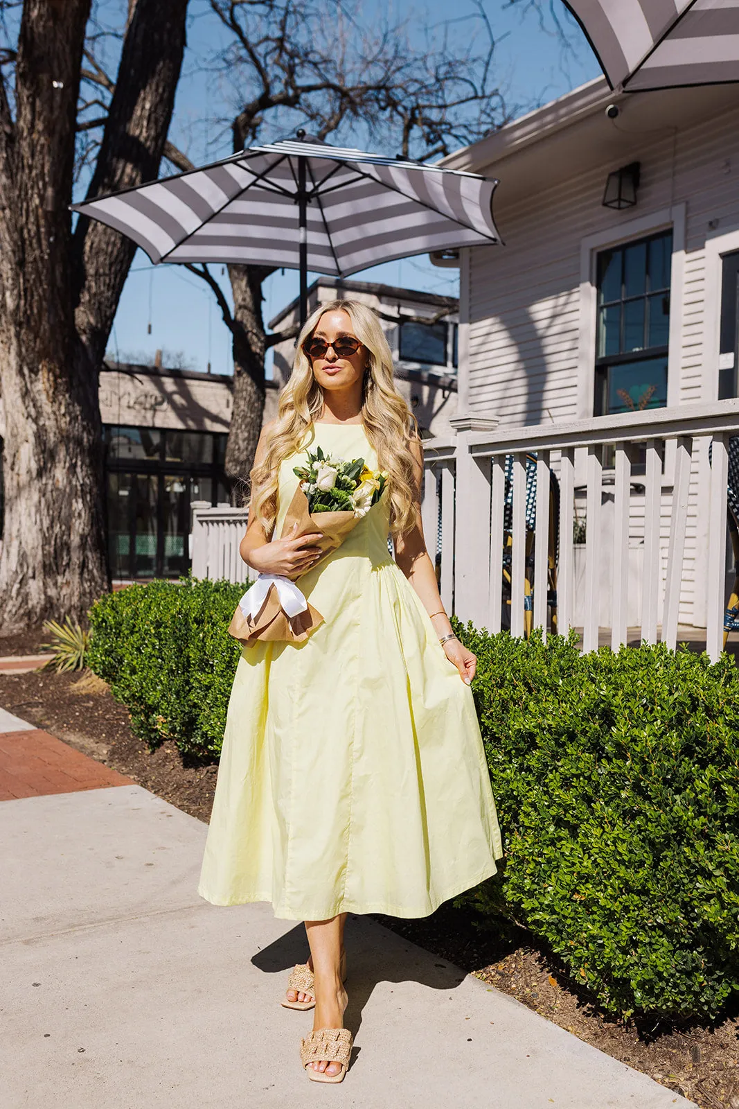 Sunshine Slay Midi Dress - Yellow sold by The Impeccable Pig product image thumbnail 5