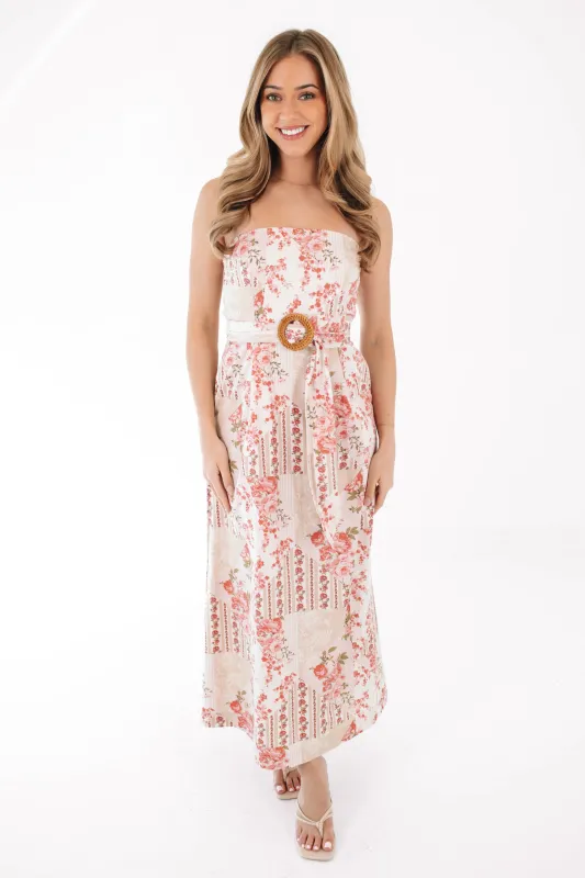 Moving To Montauk Midi Dress - Taupe made by Dress Forum