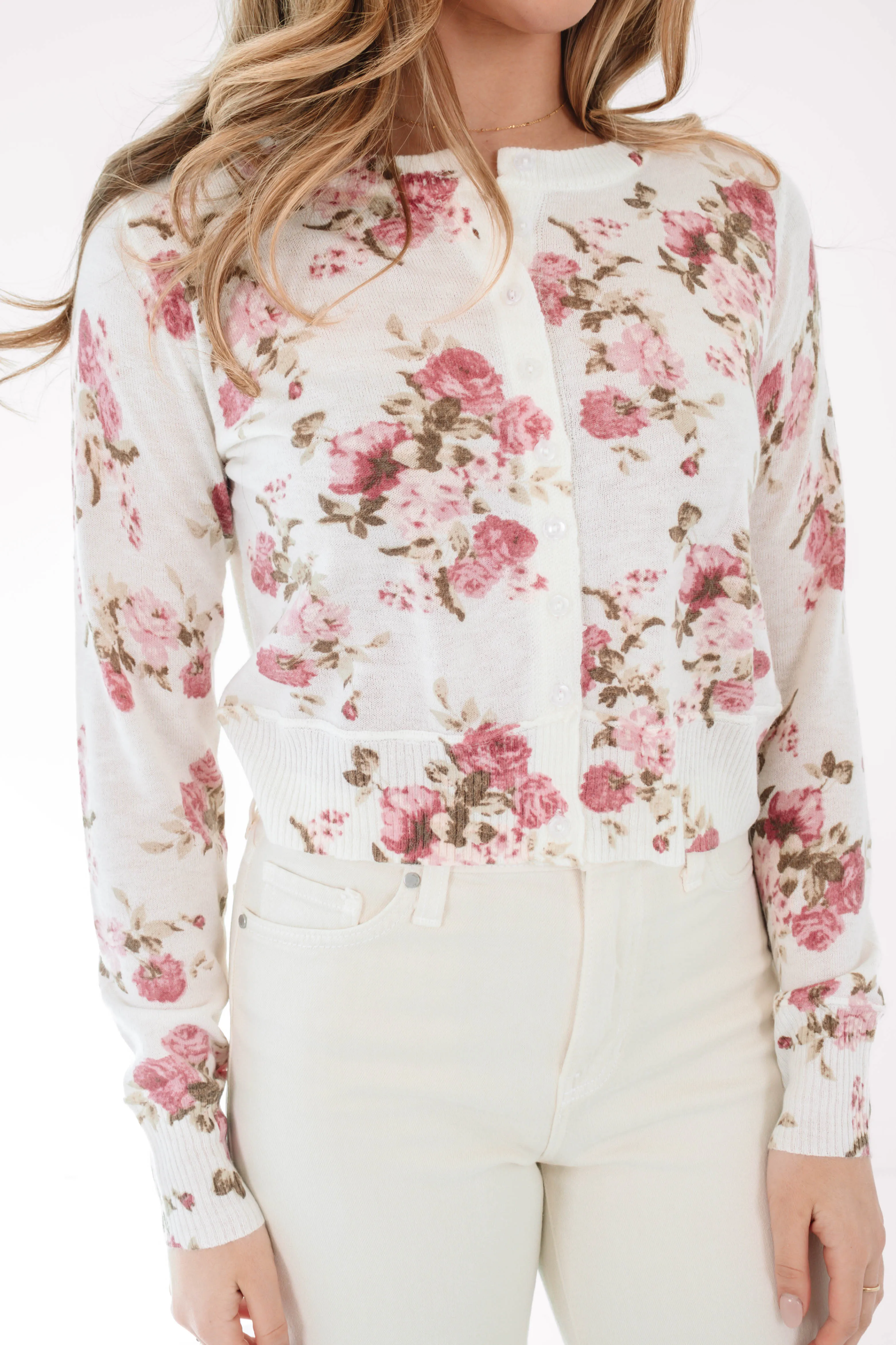 Girl Next Door Cardigan - Cream sold by The Impeccable Pig