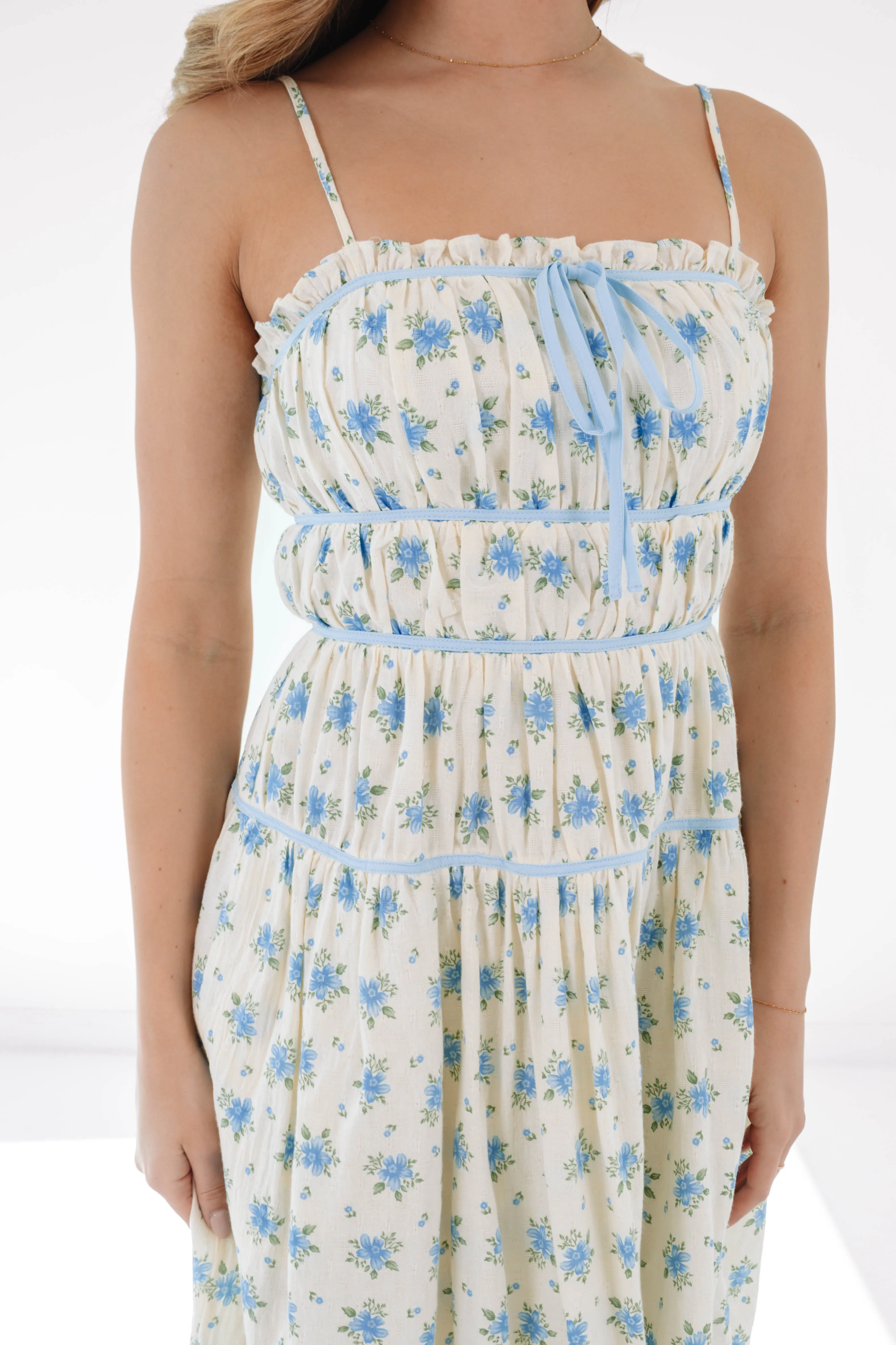 Garden Girl Midi Dress - Cream sold by The Impeccable Pig product image thumbnail 2